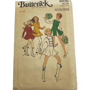 Butterick Sz 8 Girls Drum Marjorette/Cheerleading/Ice Skating Vintage Sewing Pat